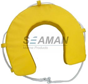 Anillo de herradura amarillo/blanco del salvamento del yate del barco del ocio del salvavidas del PVC
